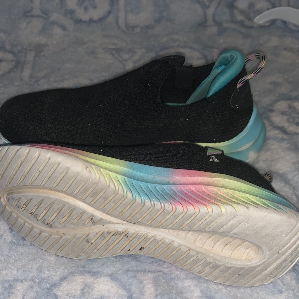 Skechers Black and Blue Kids Sneakers - Picture 5 of 5